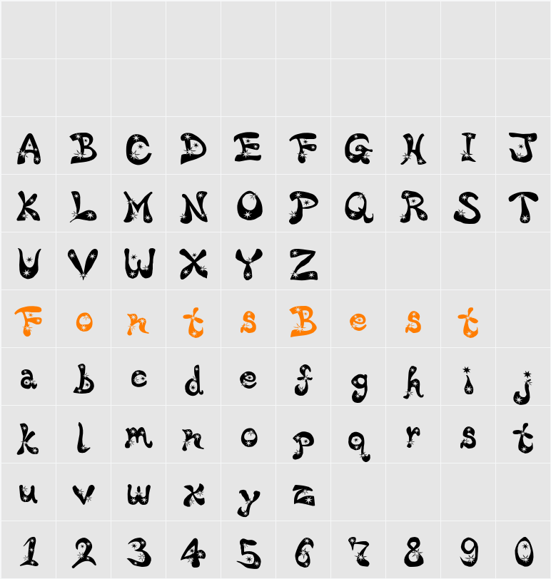 Dazzol Character Map