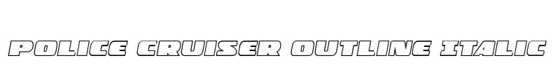 Police Cruiser Outline Italic