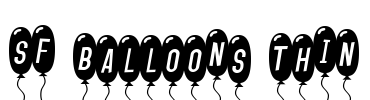 SF Balloons Thin Font Image