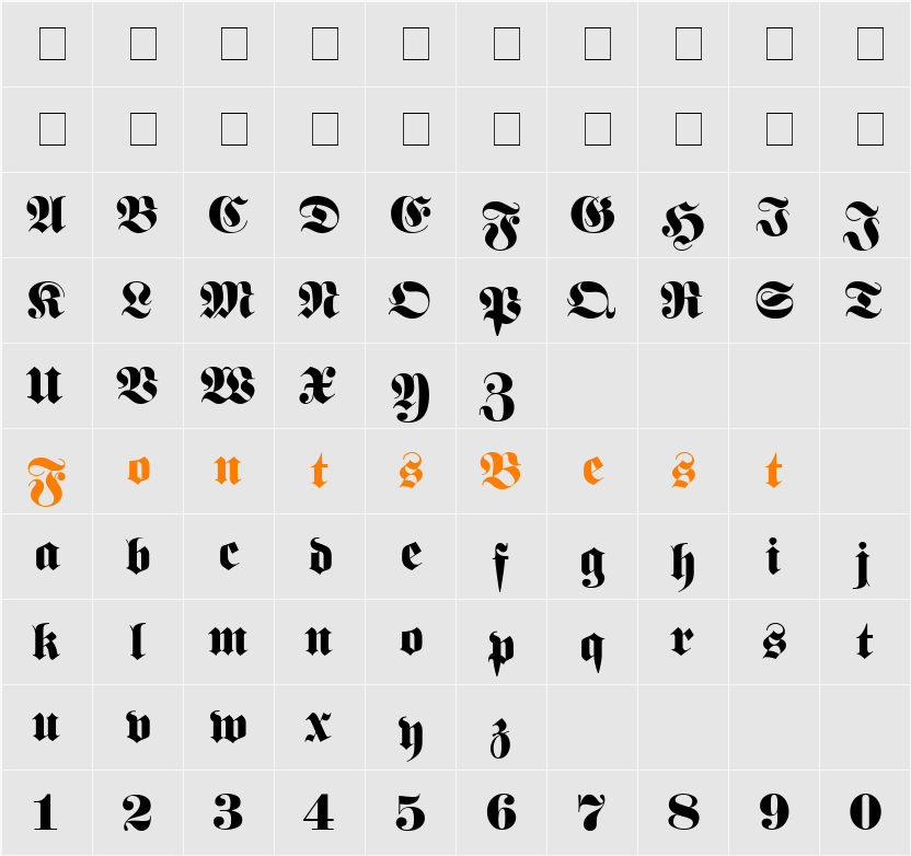 Frankenstein Ukrainian Character Map