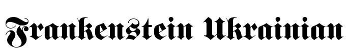 Frankenstein Ukrainian Font Image