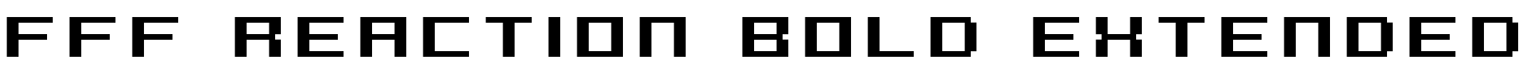 FFF Reaction Bold Extended Font Image