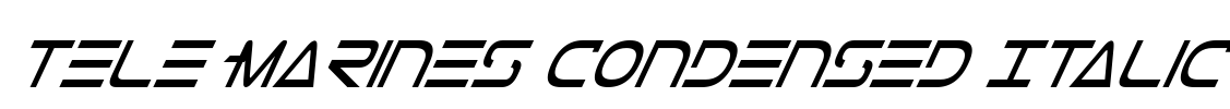 Tele-Marines Condensed Italic Font Image