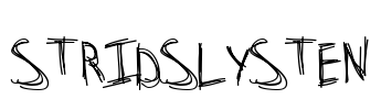 Stridslysten Font Image