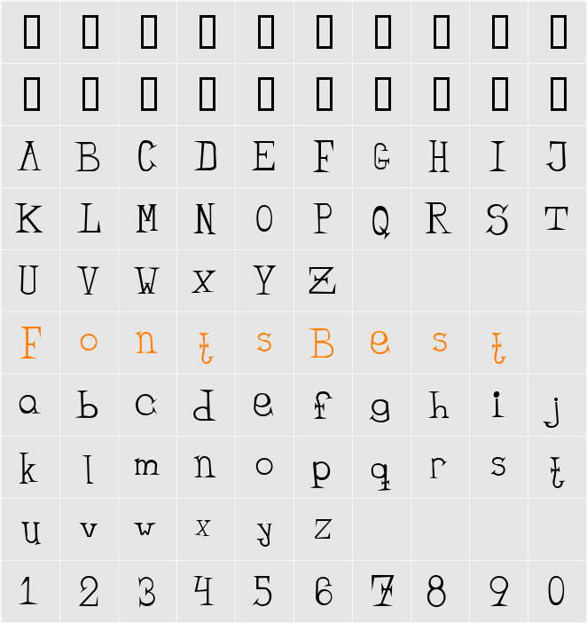 JI-Ponent Character Map