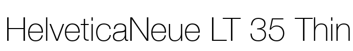HelveticaNeue LT 35 Thin Font Image