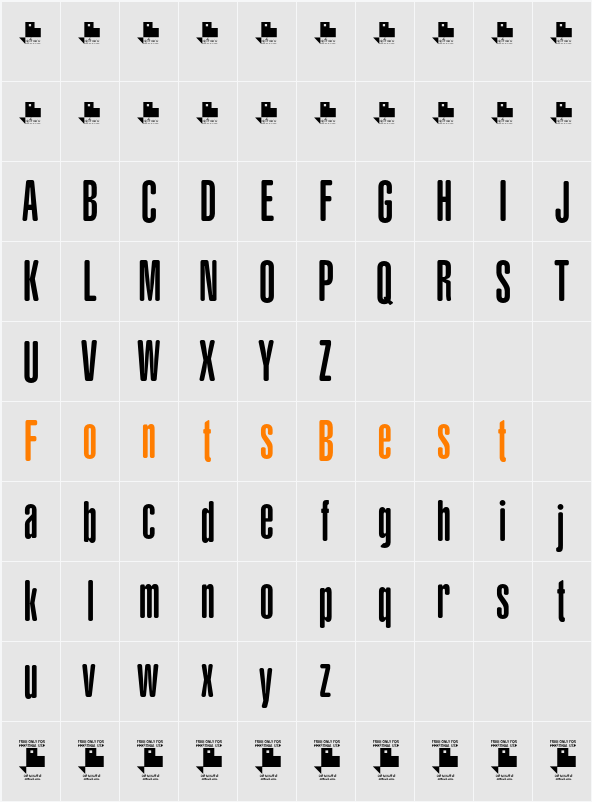 Yacarena Ultra FFP Character Map