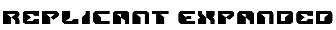 Replicant Expanded Font Image