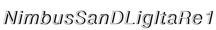 NimbusSanDLigItaRe1 Font Image