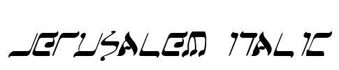 Jerusalem Italic Font Image