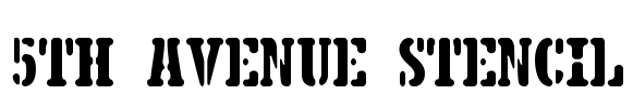 5TH AVENUE STENCIL Font Image