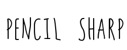 PENCIL SHARP Font Image
