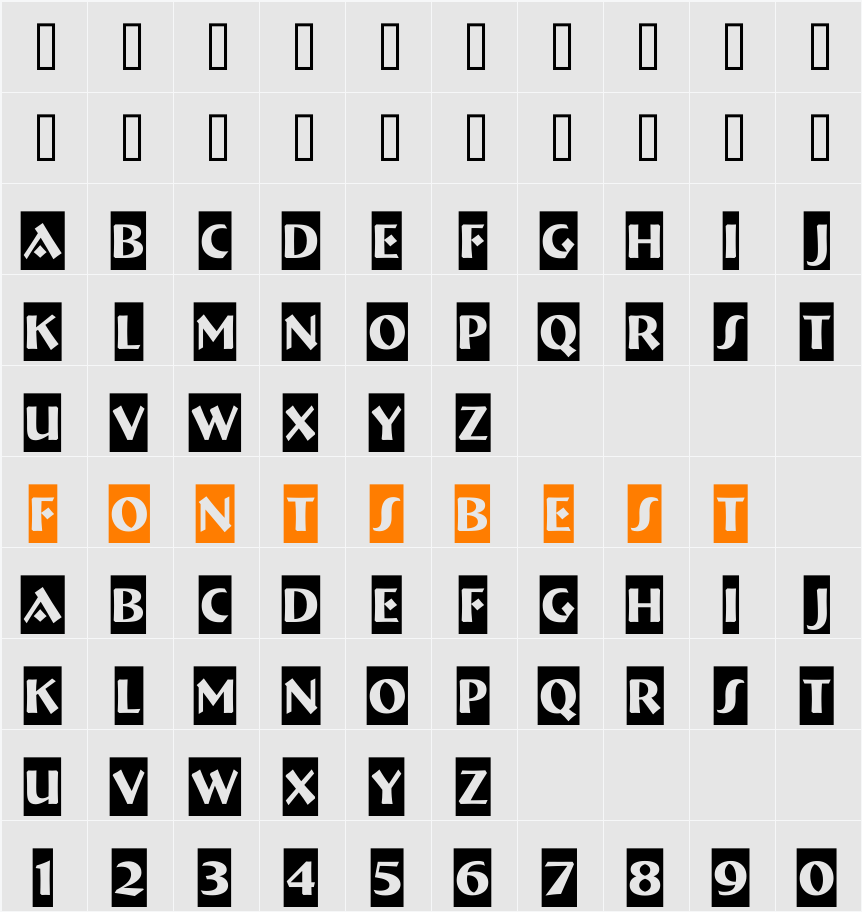 a_BremenSl Character Map