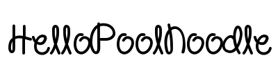 HelloPoolNoodle Font Image