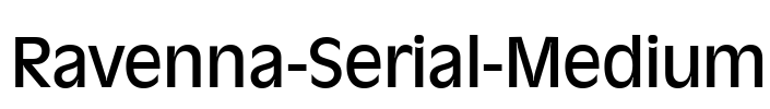 Ravenna-Serial-Medium Font Image