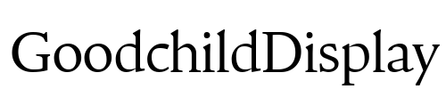 GoodchildDisplay Font Image