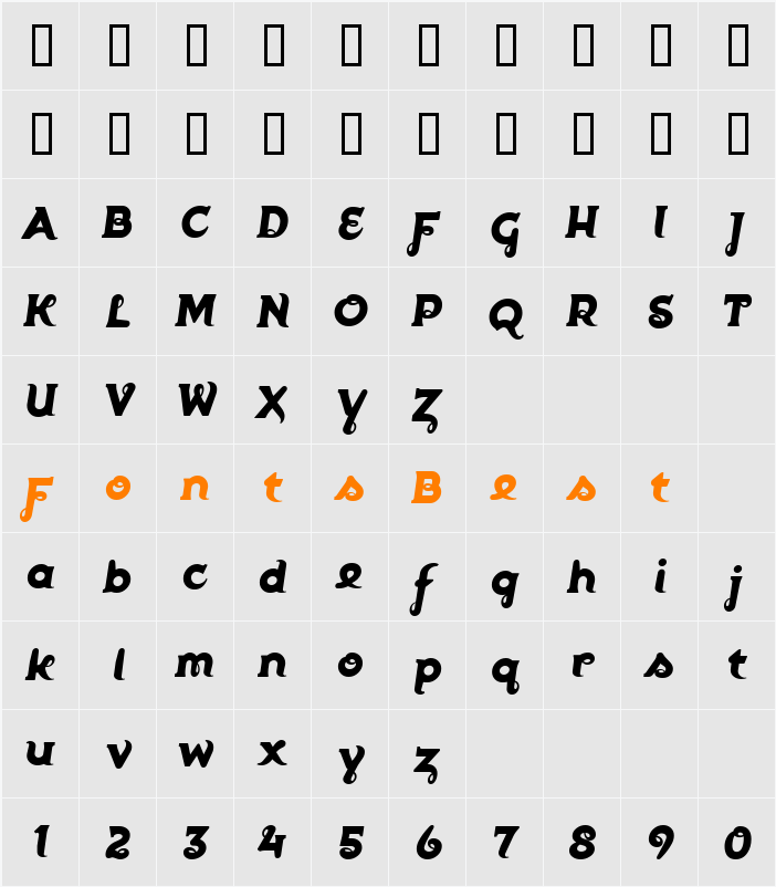 Utility57 Character Map