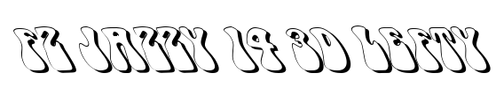 FZ JAZZY 14 3D LEFTY Font Image
