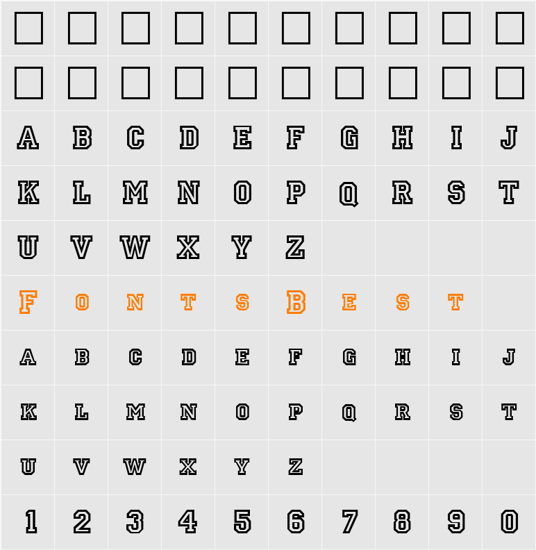 Principal DB Character Map
