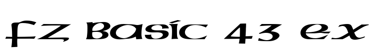 FZ BASIC 43 EX Font Image