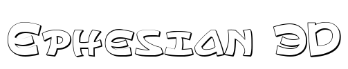 Ephesian 3D Font Image