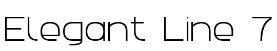 Elegant Line 7 Font Image