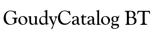 GoudyCatalog BT Font Image