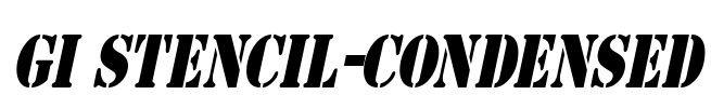 GI Stencil-Condensed Font Image