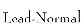Lead-Normal Font Image