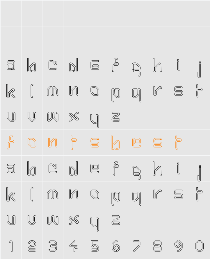 Hairpin-Normal Hollow Character Map