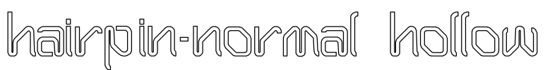 Hairpin-Normal Hollow Font Image