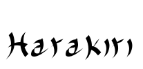 Harakiri Font Image
