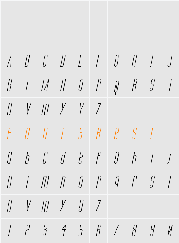 Labtop Unicase Character Map