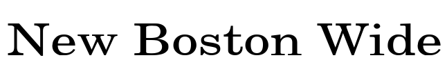 New Boston Wide Font Image
