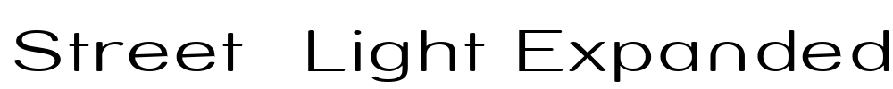 Street  Light Expanded Font Image