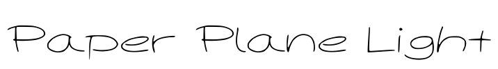 Paper Plane Light Font Image