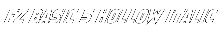 FZ BASIC 5 HOLLOW ITALIC Font Image