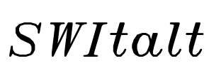 SWItalt Font Image