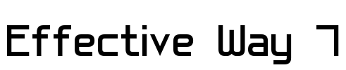 Effective Way 7 Font Image