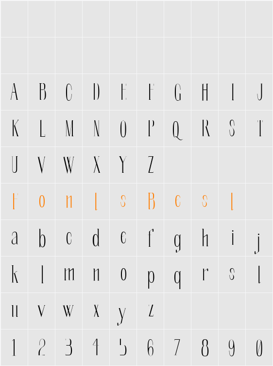 Soberba Serif Character Map