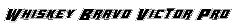 Whiskey Bravo Victor Pro Font Image