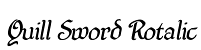 Quill Sword Rotalic Font Image