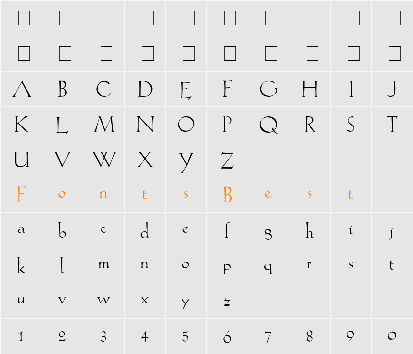 Lilith-Light Character Map