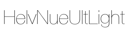 HelvNueUltLight Font Image