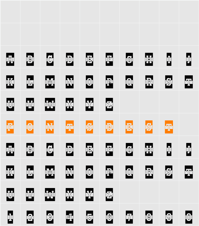 a_KenaCmB&W Character Map