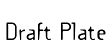 Draft Plate Font Image