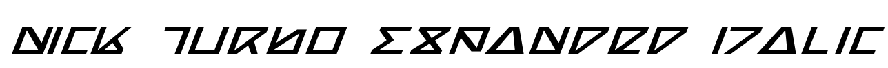 Nick Turbo Expanded Italic