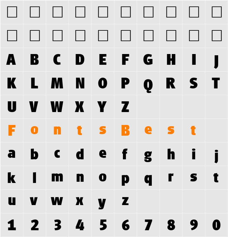 Palent Character Map