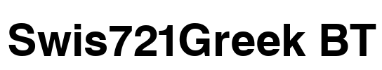 Swis721Greek BT Font Image