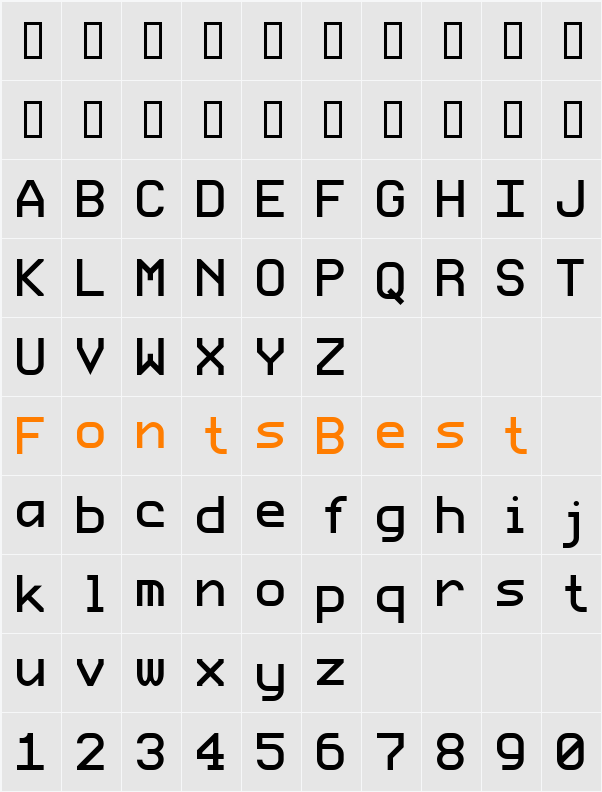 ProFontWindows Character Map